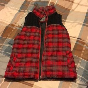 Red plaid vest